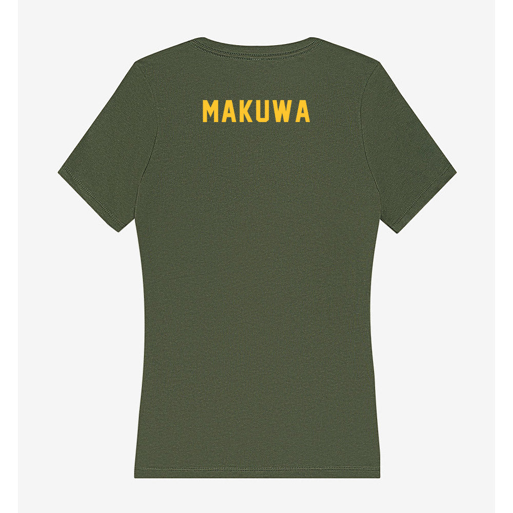 GMU - NCAA Men's Track & Field : Jaden Makuwa - Women's V-Neck T-Shirt-1
