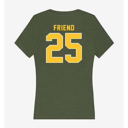 GMU - NCAA Softball : Kaleigh Friend - Women's V-Neck T-Shirt-1