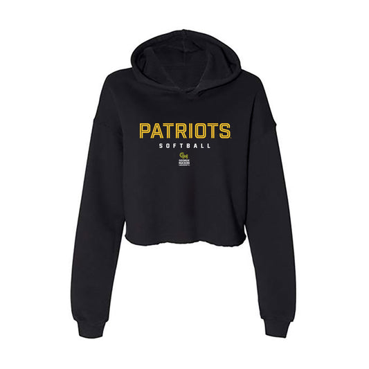 GMU - NCAA Softball : Jessica Chan - Women's Crop Fleece Hooded Sweatshirt-0