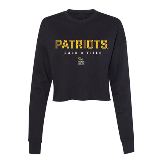 GMU - NCAA Men's Track & Field : Mounir Spann - Women's Cropped Crew Fleece-0