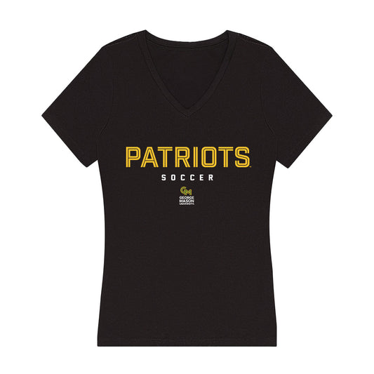 GMU - NCAA Men's Soccer : Jaime Godinho - Women's V-Neck T-Shirt-0