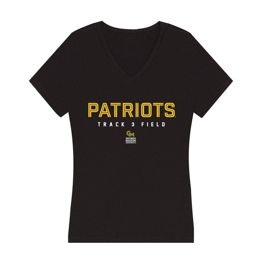GMU - NCAA Men's Track & Field : Mounir Spann - Women's V-Neck T-Shirt-0