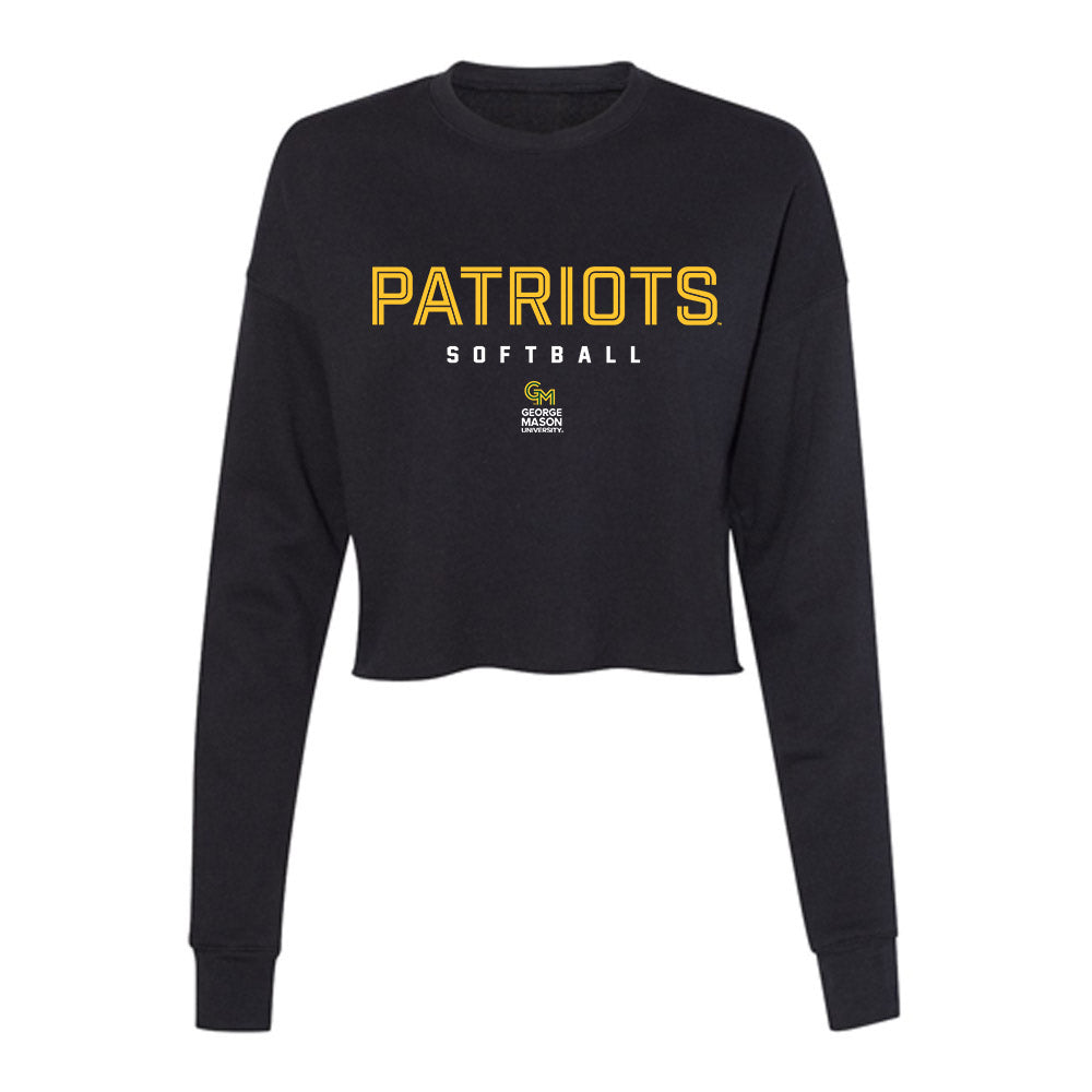 GMU - NCAA Softball : Brianna Lencz - Women's Cropped Crew Fleece-0