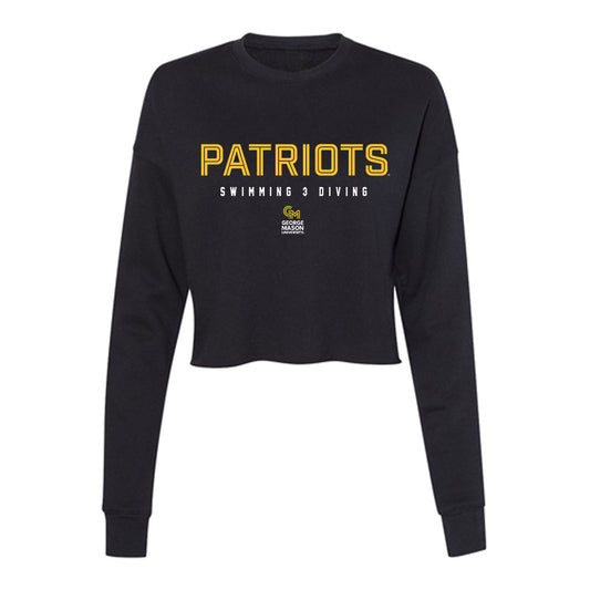 GMU - NCAA Women's Swimming & Diving : Landry Liston - Women's Cropped Crew Fleece-0