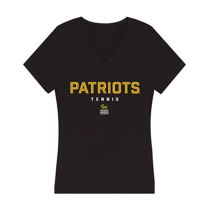 GMU - NCAA Men's Tennis : Deniz Okyay - Women's V-Neck T-Shirt-0