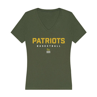 GMU - NCAA Men's Basketball : Emmett Adair - Women's V-Neck T-Shirt-0