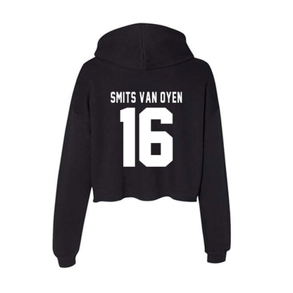 Loyola - NCAA Men's Volleyball : Alexander Smits Van Oyen - Women's Crop Fleece Hooded Sweatshirt-1