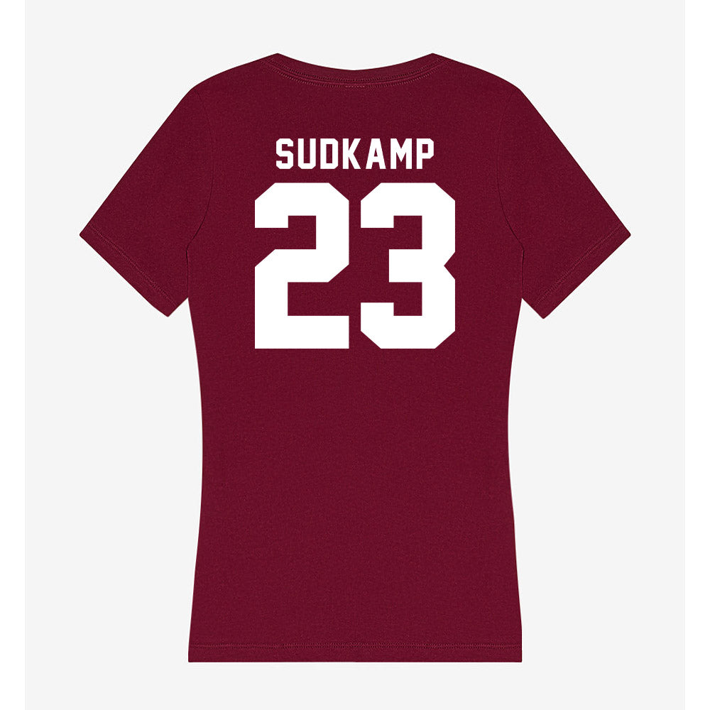 Loyola - NCAA Women's Soccer : Abby Sudkamp - Women's V-Neck T-Shirt-1
