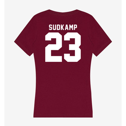 Loyola - NCAA Women's Soccer : Abby Sudkamp - Women's V-Neck T-Shirt-1