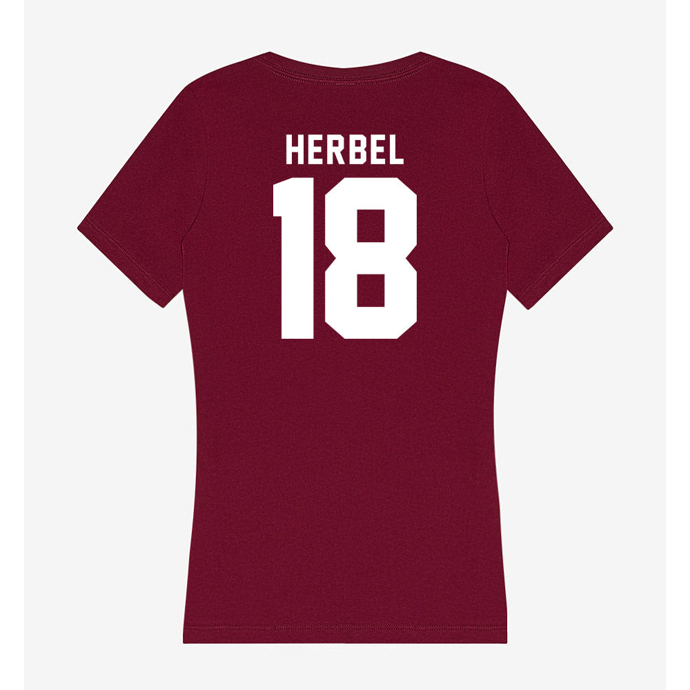 Loyola - NCAA Men's Soccer : Chase Herbel - Women's V-Neck T-Shirt-1