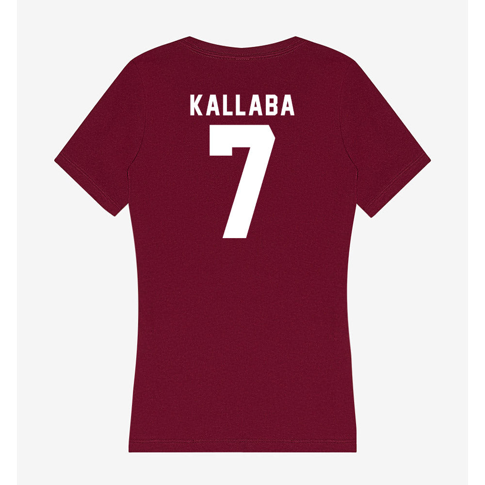 Loyola - NCAA Women's Soccer : Riga Kallaba - Women's V-Neck T-Shirt-1