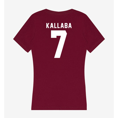 Loyola - NCAA Women's Soccer : Riga Kallaba - Women's V-Neck T-Shirt-1