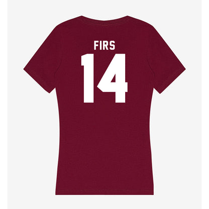 Loyola - NCAA Men's Soccer : Daniel Firs - Women's V-Neck T-Shirt-1
