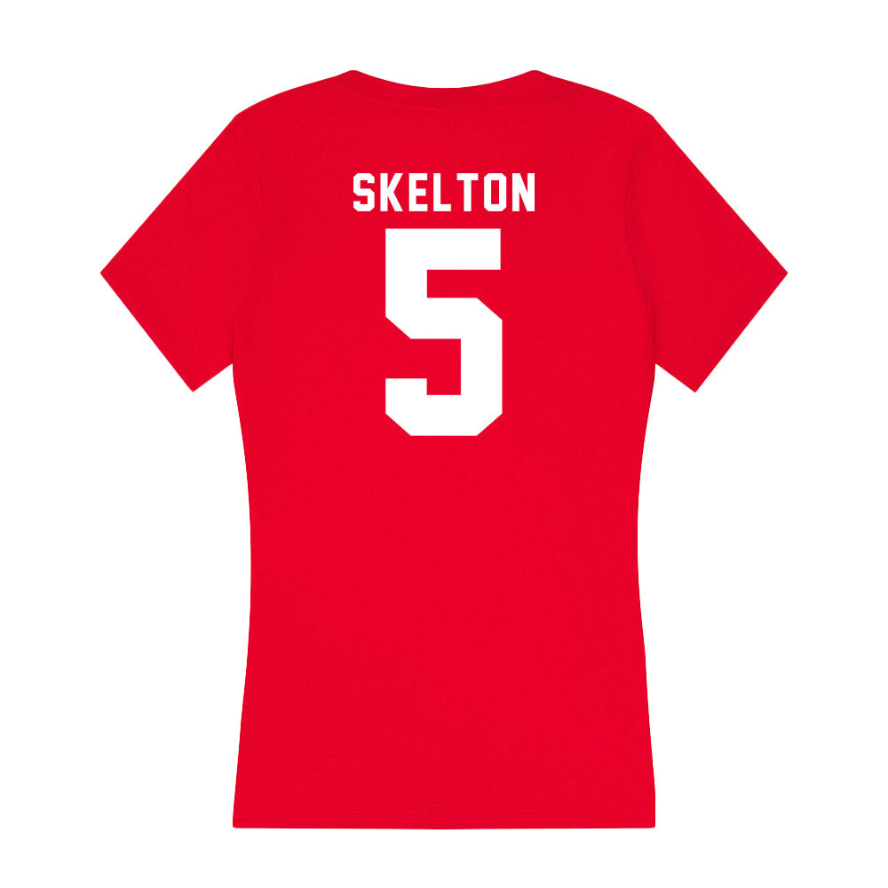 Loyola - NCAA Women's Soccer : Ella Skelton - Women's V-Neck T-Shirt-1