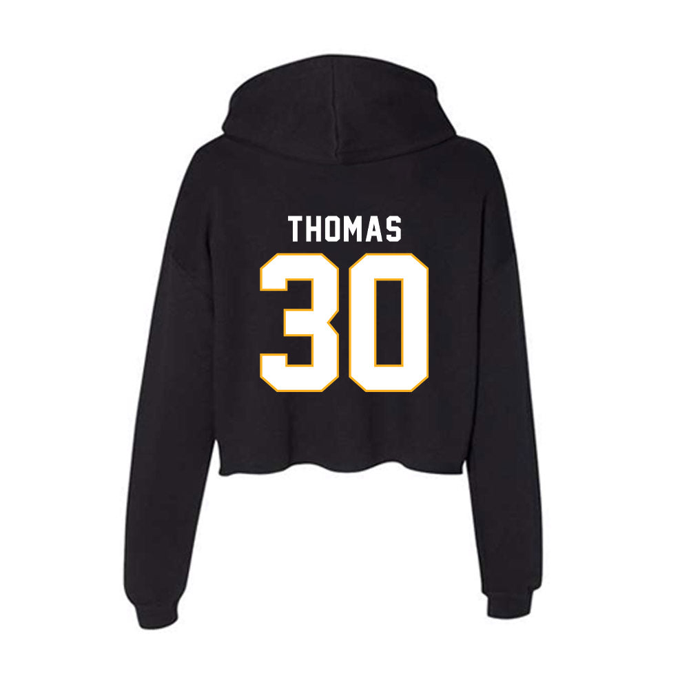 SJSU - NCAA Baseball : David Thomas - Women's Crop Fleece Hoodie-1