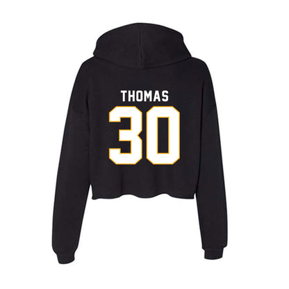 SJSU - NCAA Baseball : David Thomas - Women's Crop Fleece Hoodie-1