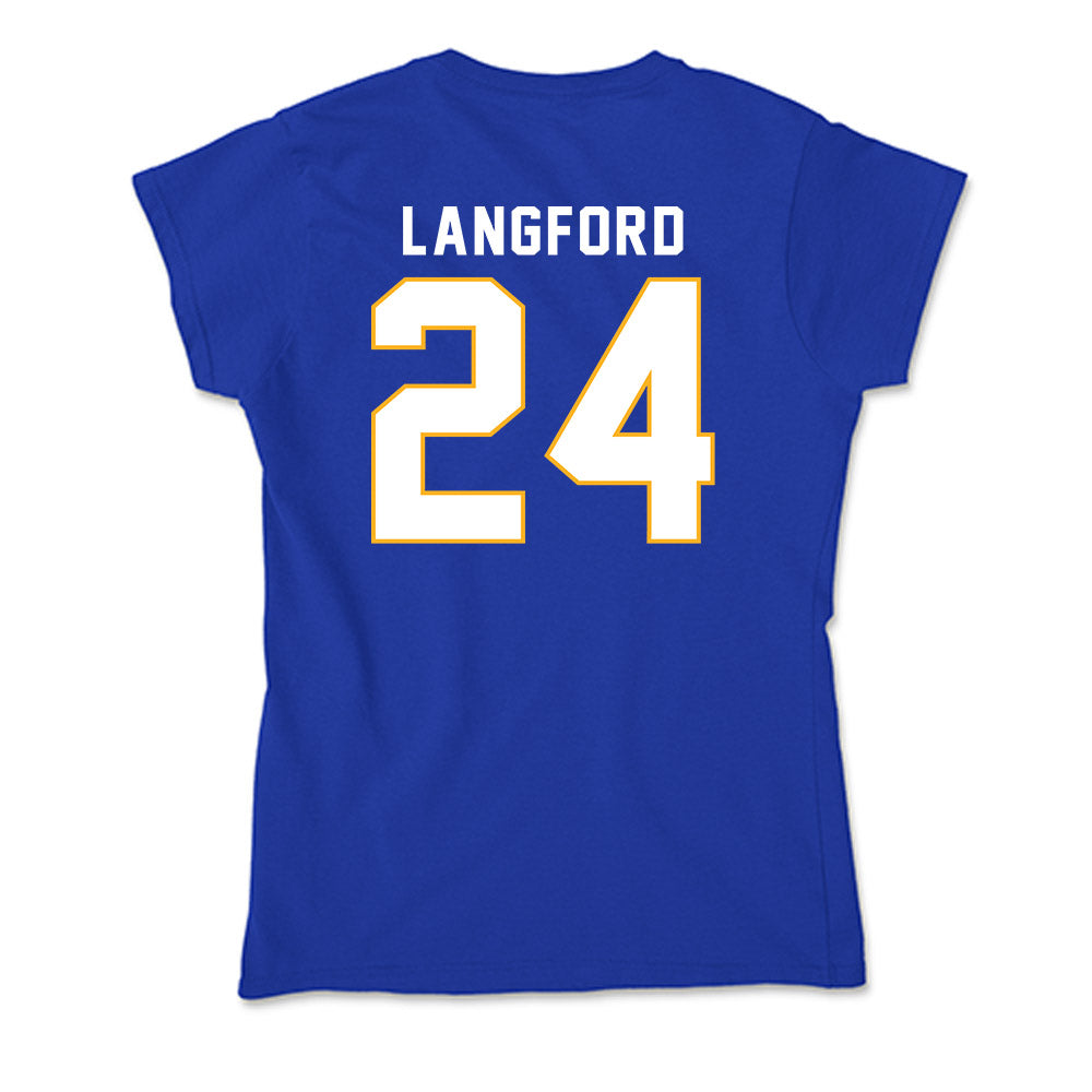 SJSU - NCAA Men's Basketball : Douglas Langford - Soft Style Women’s T-Shirt-1