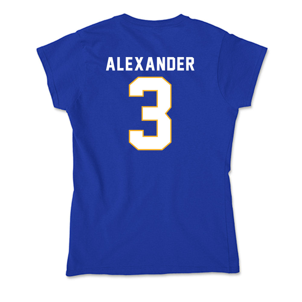SJSU - NCAA Women's Basketball : Mecca Alexander - Soft Style Women’s T-Shirt-1
