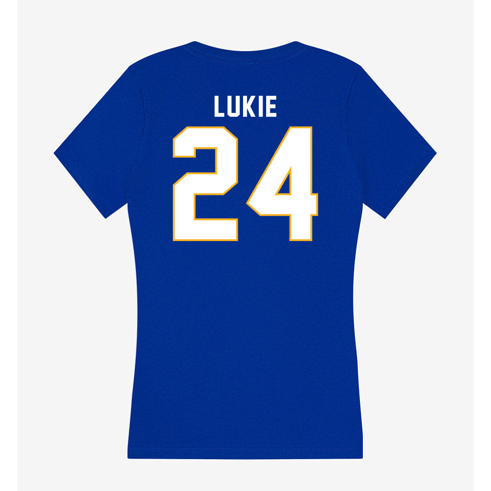 SJSU - NCAA Women's Water Polo : Amelia Lukie - Women's V-Neck T-Shirt-1