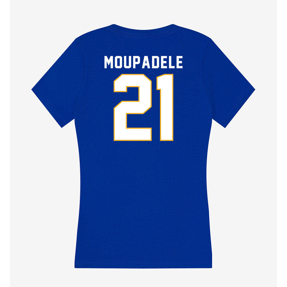 SJSU - NCAA Men's Basketball : Japhet Moupadele - Women's V-Neck T-Shirt-1