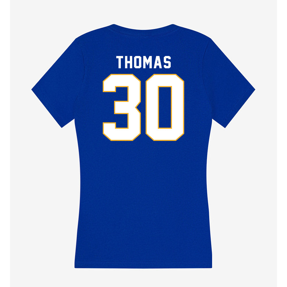 SJSU - NCAA Baseball : David Thomas - Women's V-Neck T-Shirt-1