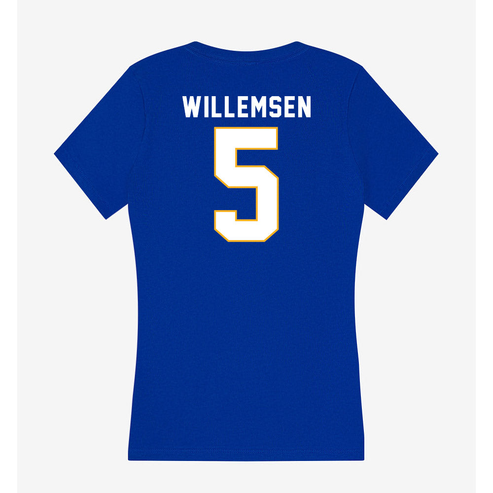 SJSU - NCAA Women's Water Polo : Nynke Willemsen - Women's V-Neck T-Shirt-1