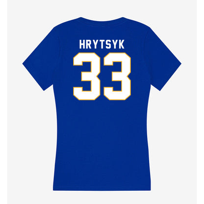 SJSU - NCAA Women's Volleyball : Bohdana Hrytsyk - Women's V-Neck T-Shirt-1