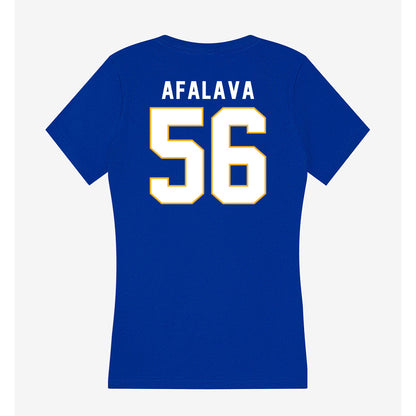 SJSU - NCAA Football : Simeon Afalava - Women's V-Neck T-Shirt-1