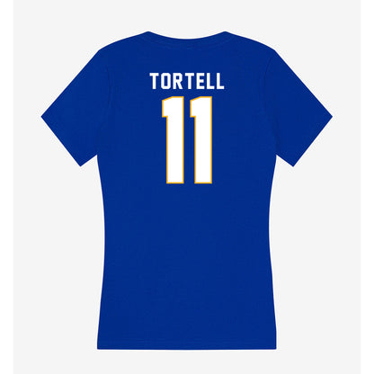 SJSU - NCAA Men's Soccer : Jordi Tortell - Women's V-Neck T-Shirt-1