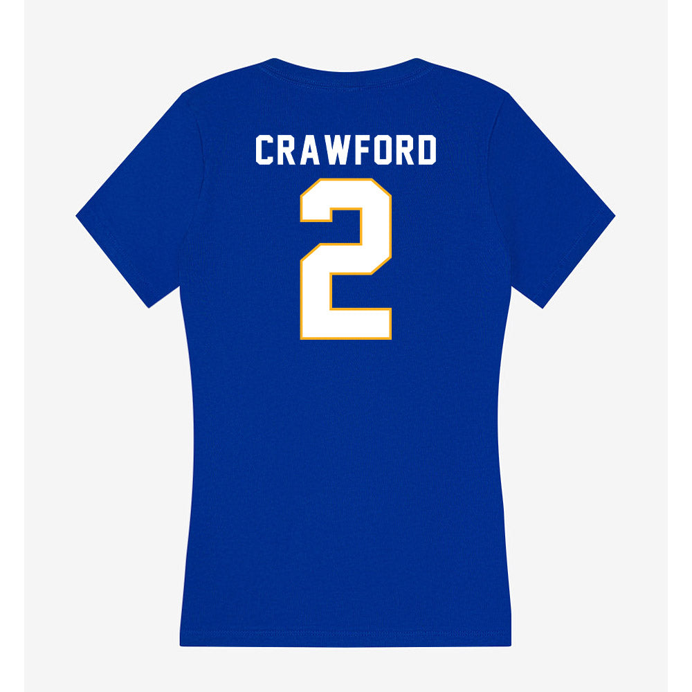 SJSU - NCAA Football : Maliki Crawford - Women's V-Neck T-Shirt-1