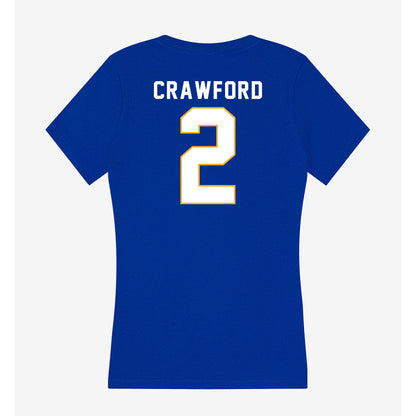 SJSU - NCAA Football : Maliki Crawford - Women's V-Neck T-Shirt-1