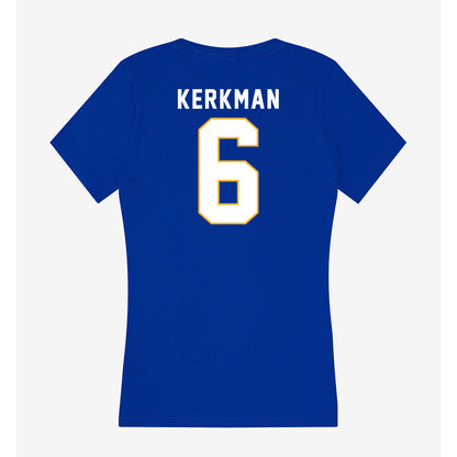 SJSU - NCAA Women's Volleyball : Halle Kerkman - Women's V-Neck T-Shirt-1
