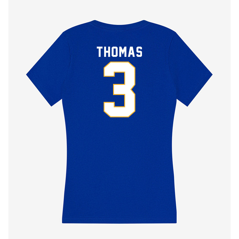 SJSU - NCAA Football : Jaylen Thomas - Women's V-Neck T-Shirt-1