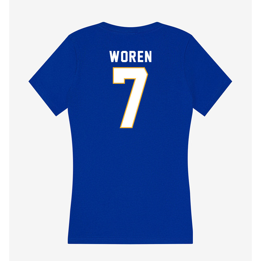SJSU - NCAA Women's Water Polo : Sarah Woren - Women's V-Neck T-Shirt-1