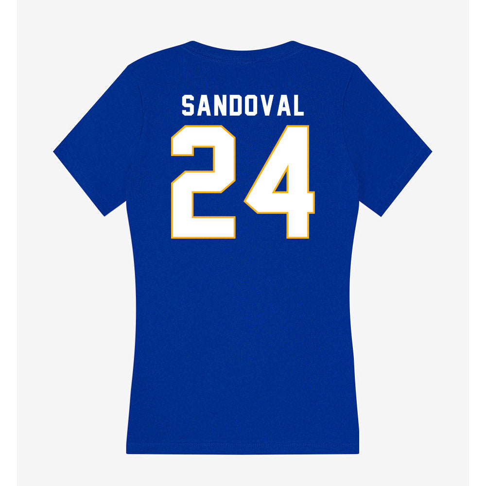 SJSU - NCAA Softball : Isabella Sandoval - Women's V-Neck T-Shirt-1