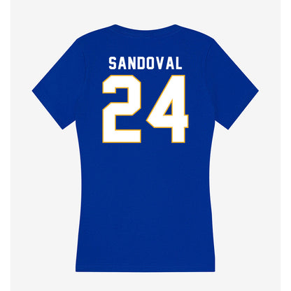 SJSU - NCAA Softball : Isabella Sandoval - Women's V-Neck T-Shirt-1