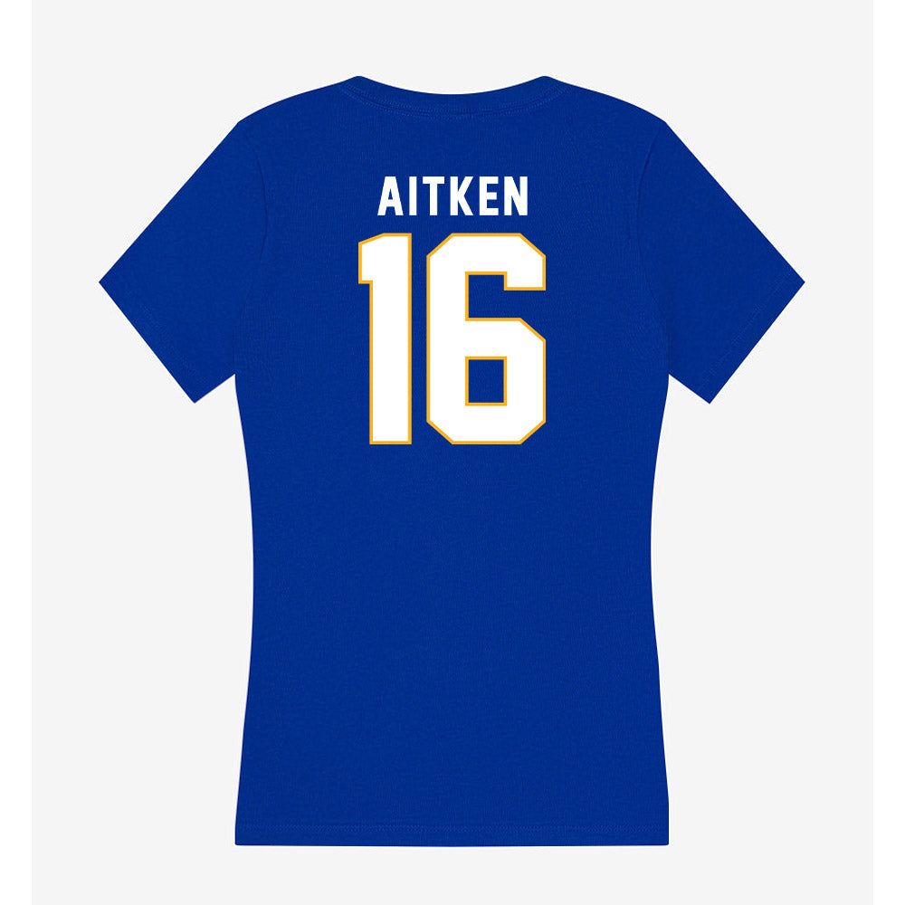 SJSU - NCAA Women's Soccer : Taejah Aitken - Women's V-Neck T-Shirt-1