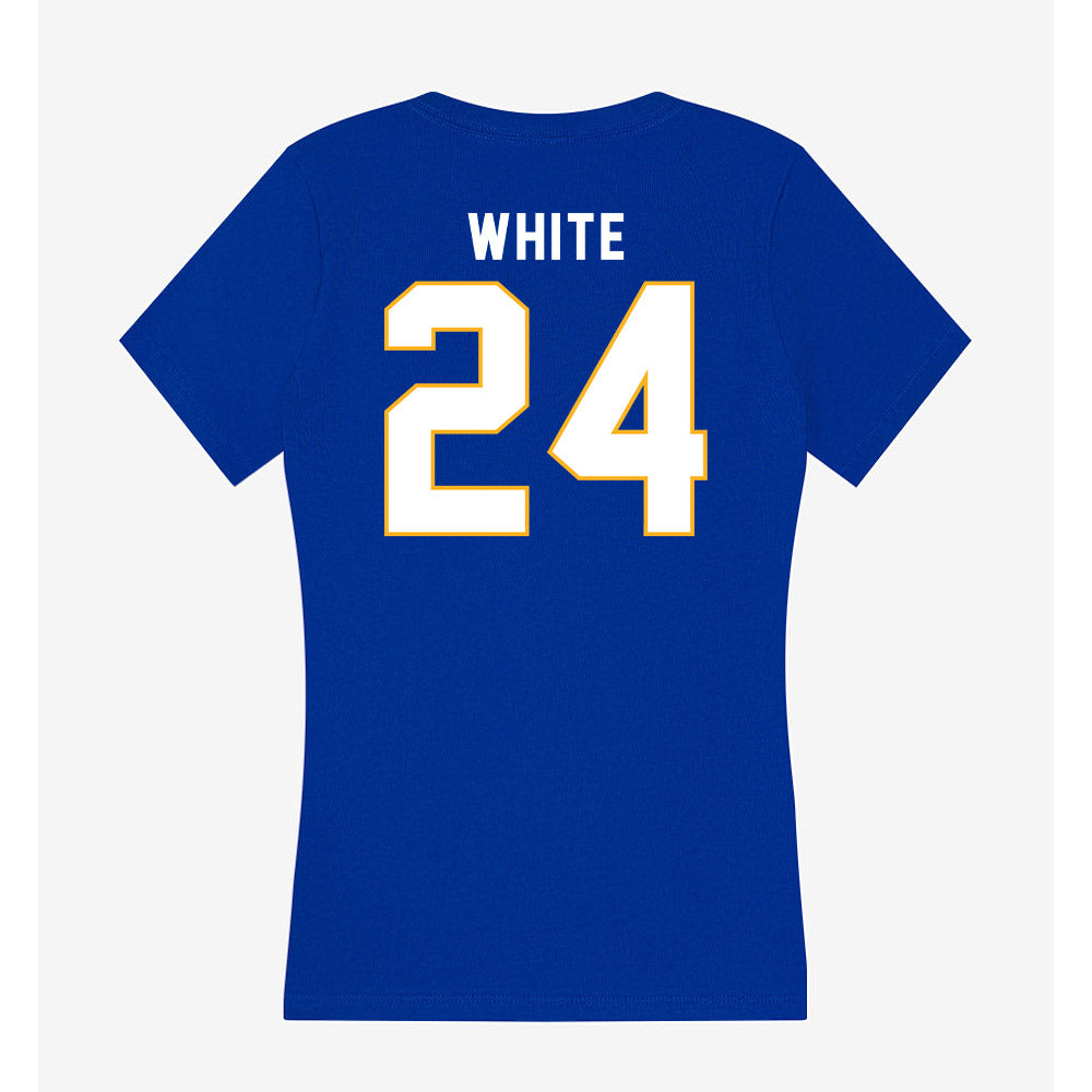 SJSU - NCAA Women's Soccer : Leilani White - Women's V-Neck T-Shirt-1
