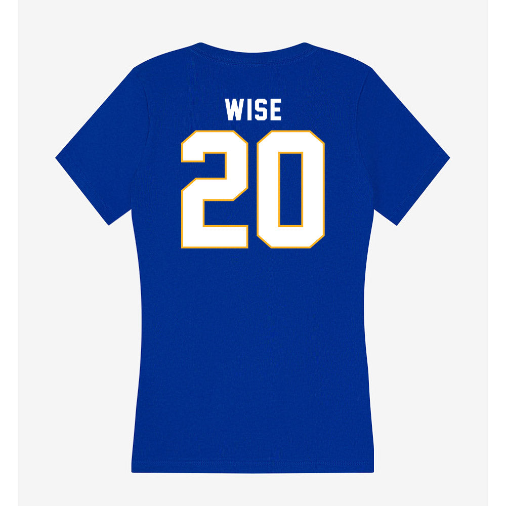 SJSU - NCAA Men's Basketball : Christian Wise - Women's V-Neck T-Shirt-1