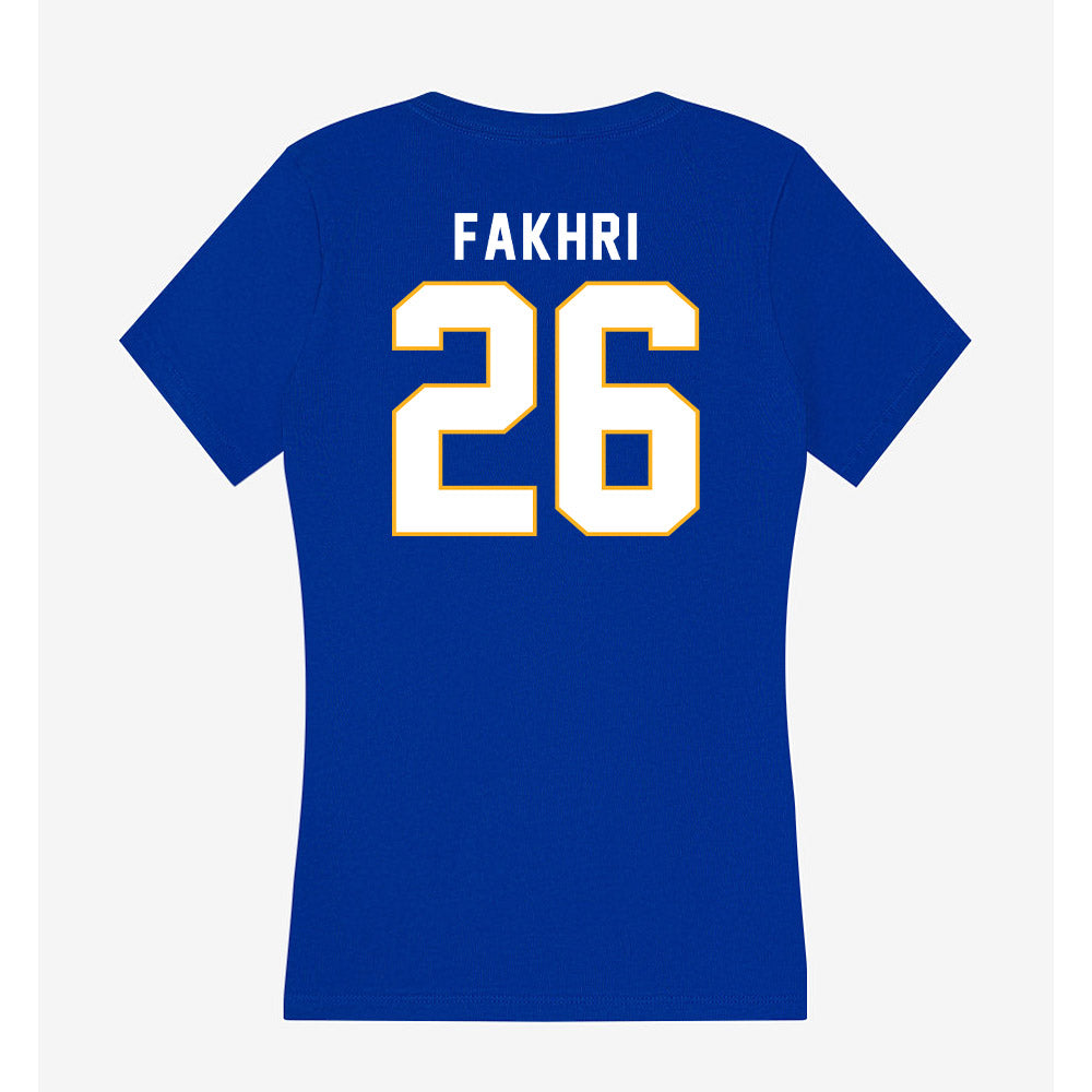 SJSU - NCAA Men's Soccer : Eamon Fakhri - Women's V-Neck T-Shirt-1