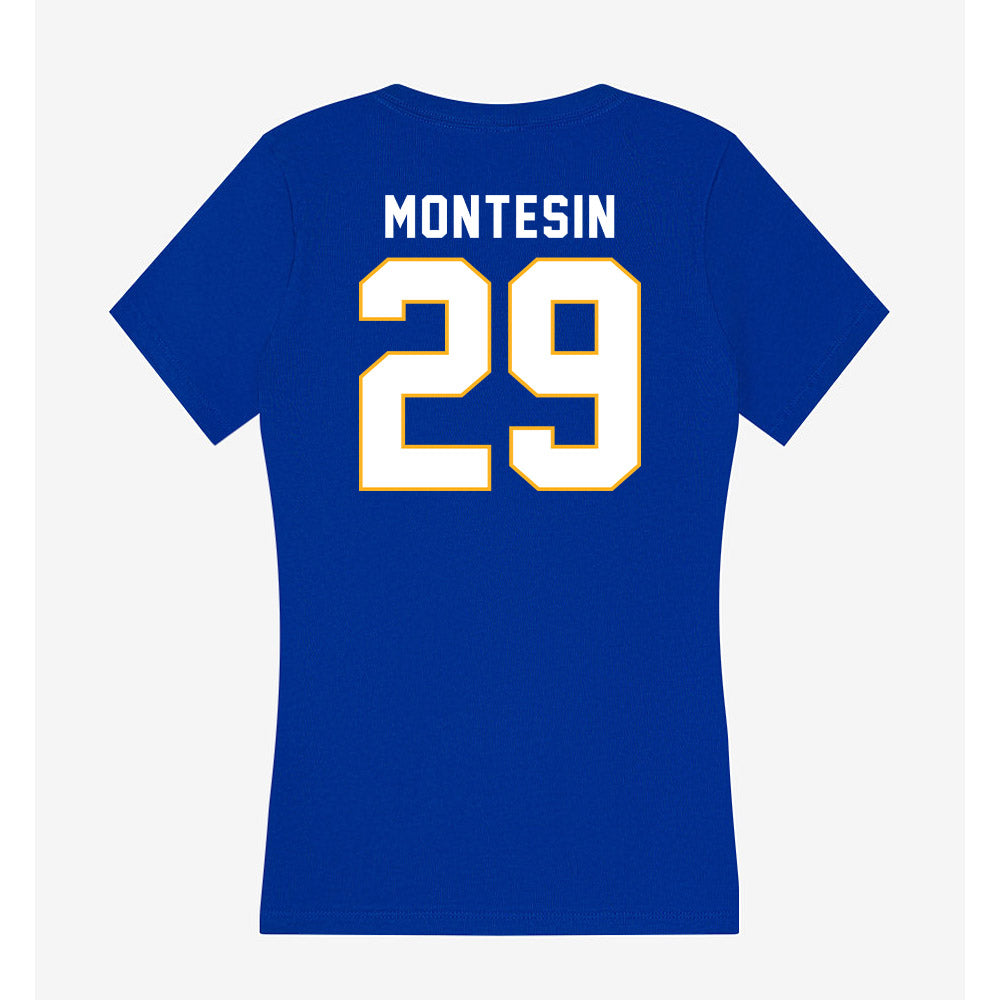 SJSU - NCAA Women's Soccer : Lily Montesin - Women's V-Neck T-Shirt-1