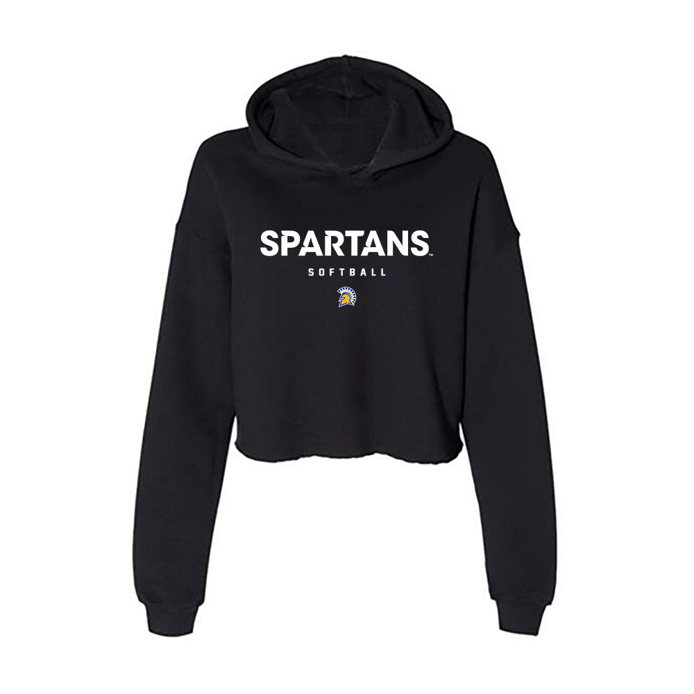 SJSU - NCAA Softball : Sophia Burdick - Women's Crop Fleece Hoodie-0