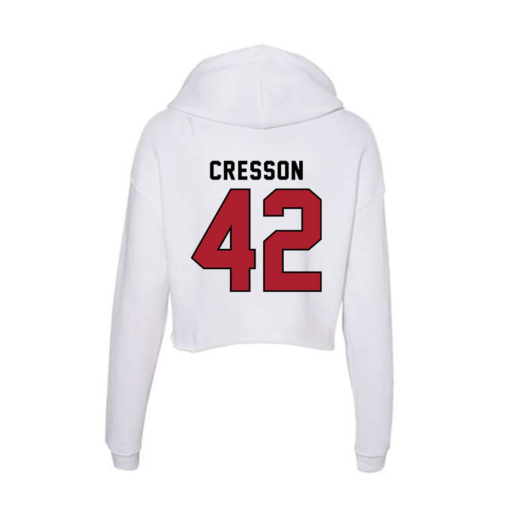 Nicholls State - NCAA Football : David Cresson - Classic Shersey Women's Crop Fleece Hoodie-1