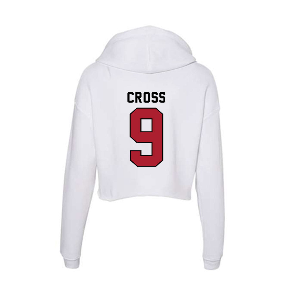 Nicholls State - NCAA Men's Basketball : Zaiden Cross - Classic Shersey Women's Crop Fleece Hoodie-1