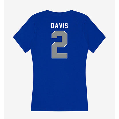 Memphis - NCAA Men's Basketball : Zach Davis - Women's V-Neck T-Shirt-1