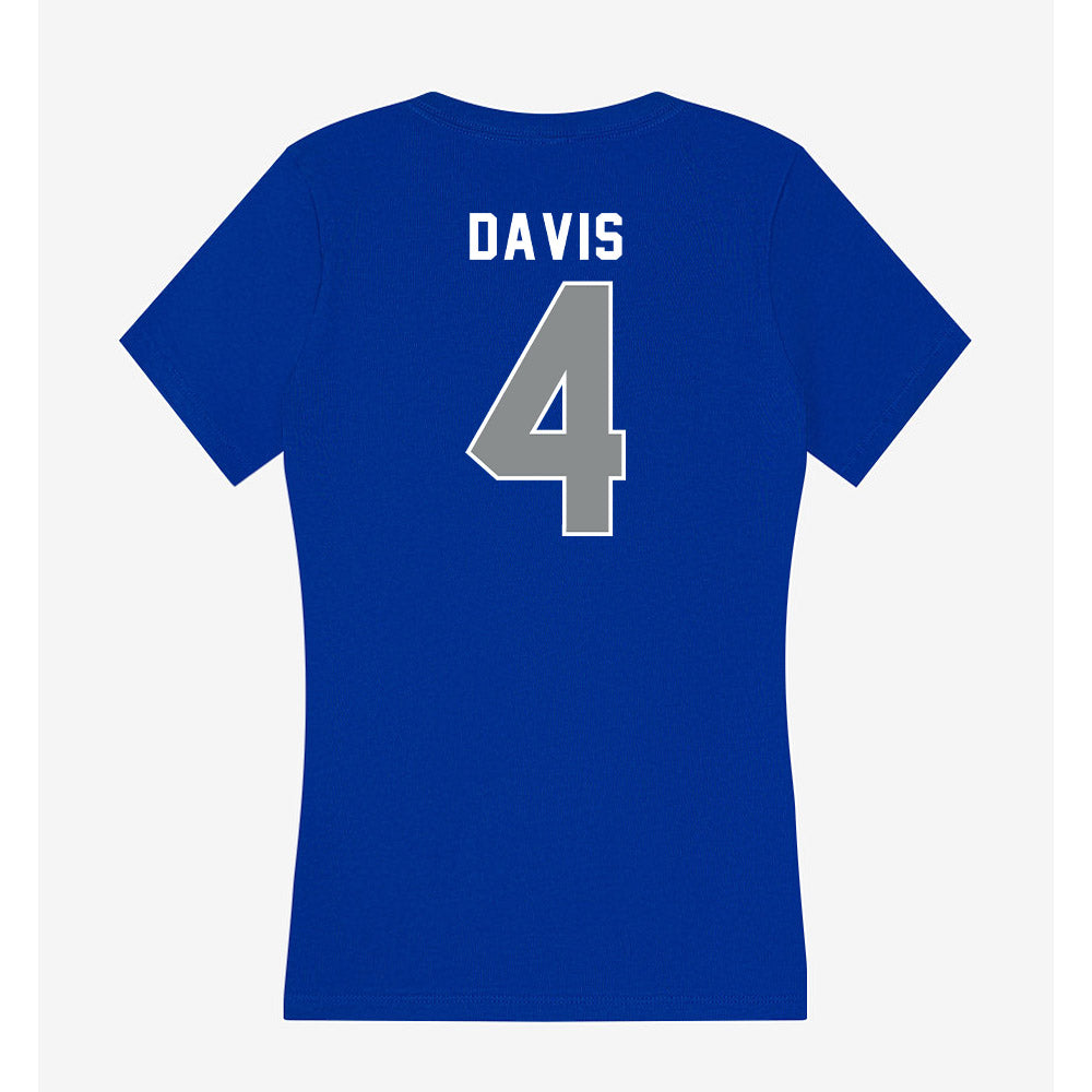 Memphis - NCAA Softball : Ariel Davis - Women's V-Neck T-Shirt-1