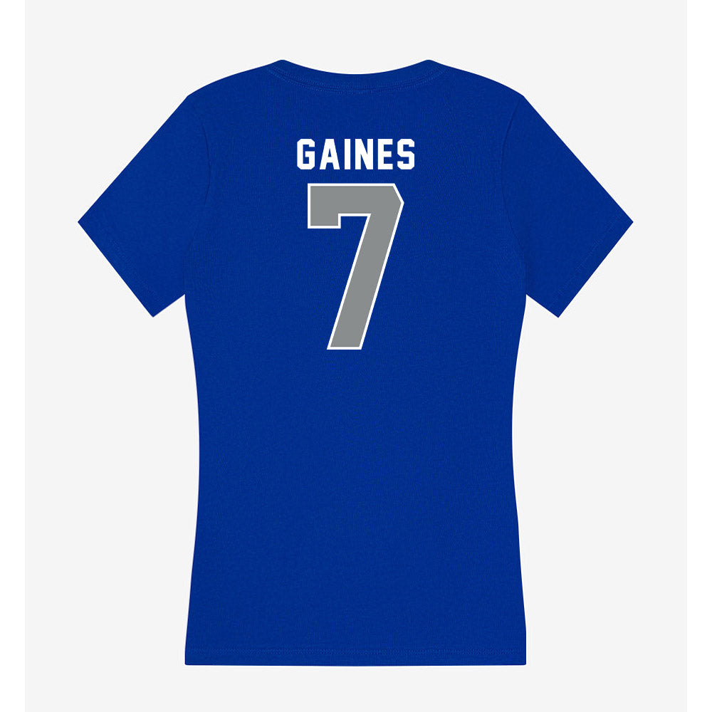 Memphis - NCAA Women's Basketball : Paris Gaines - Women's V-Neck T-Shirt-1