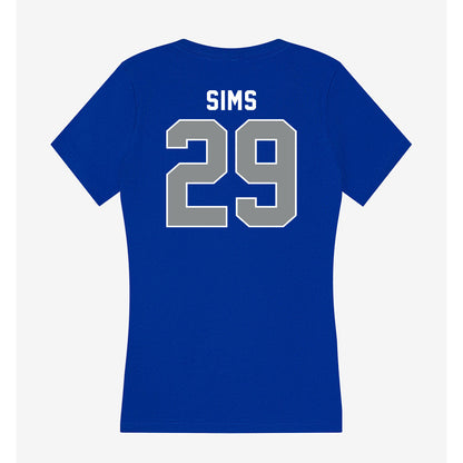 Memphis - NCAA Football : Tim Sims - Women's V-Neck T-Shirt-1