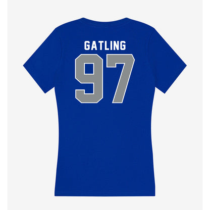 Memphis - NCAA Football : Jacari Gatling - Women's V-Neck T-Shirt-1
