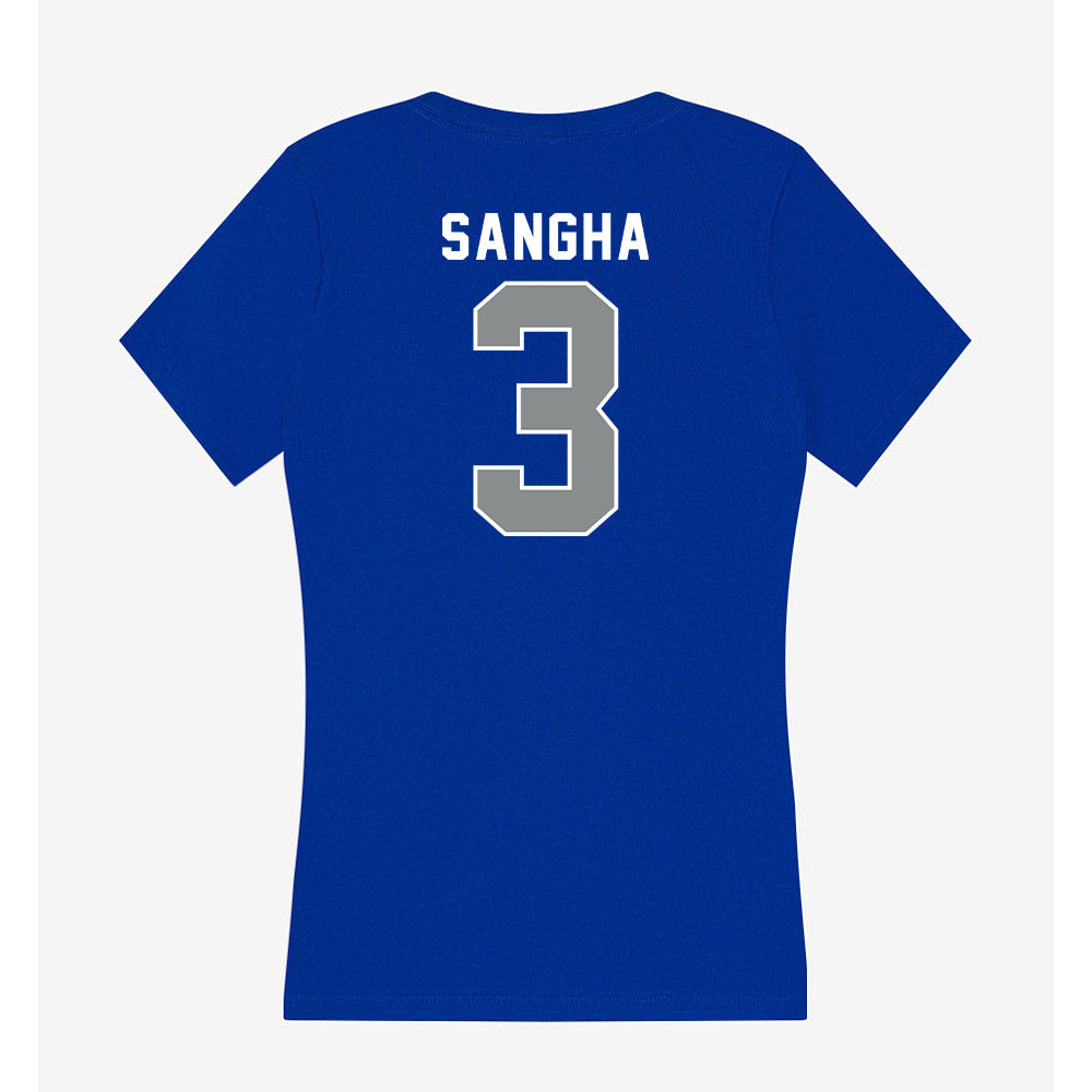 Memphis - NCAA Men's Soccer : Daman Sangha - Women's V-Neck T-Shirt-1